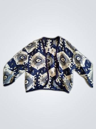 Zara Basic Geometric Knit Cardigan