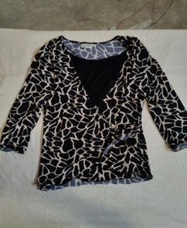 C&A Zebra Print Wrap Blouse