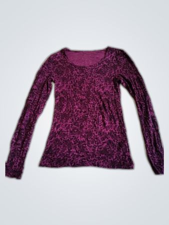 Marks & Spencer Purple Printed Long Sleeve Blouse