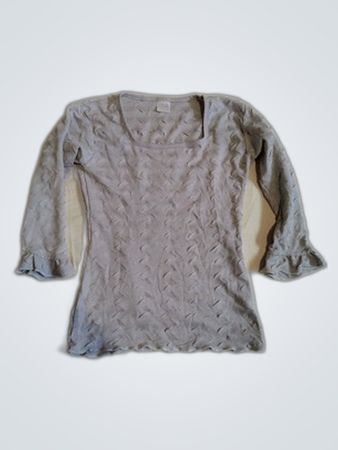 Vanessa Collection Ruffle Sleeve Knit Blouse