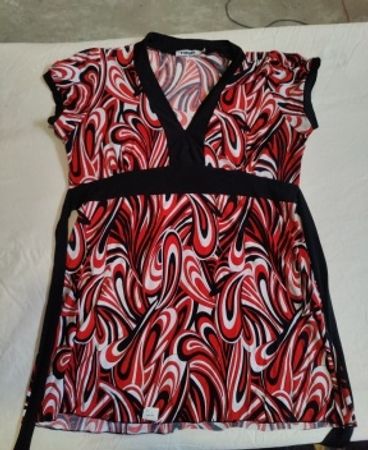 Tobero Printed Wrap Blouse