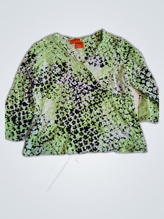 Haris of Palmite Printed Wrap Blouse