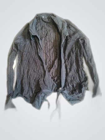 Black Sheer Wrap Blouse