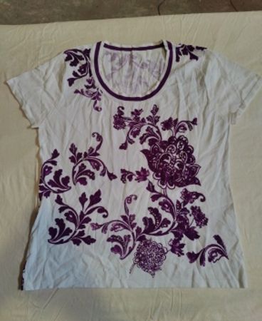 Purple Embroidered T-Shirt