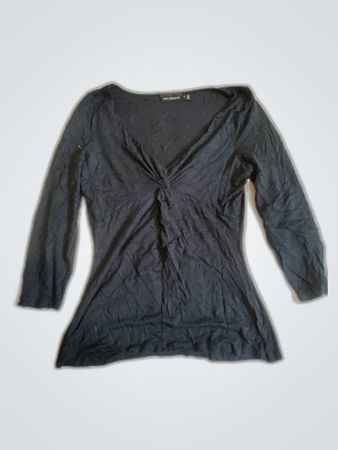 The Limited Black Knit Wrap Blouse