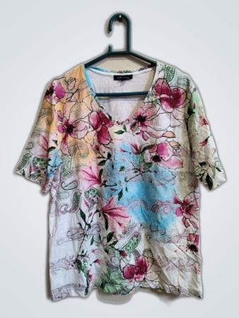 Collection Printed V-Neck Blouse