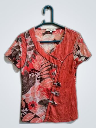 Scottage Printed Wrap Blouse