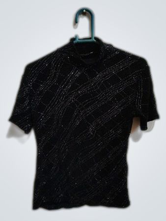 Black Sequined T-Shirt