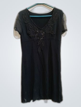 Black Embroidered Dress