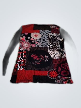 Damart Printed Patchwork Blouse