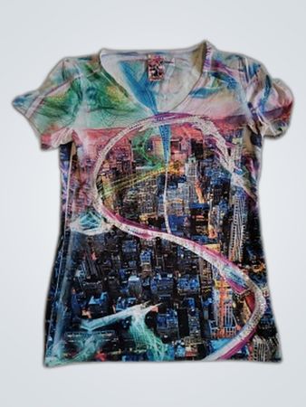 Fred Fred's Printed V-Neck T-Shirt