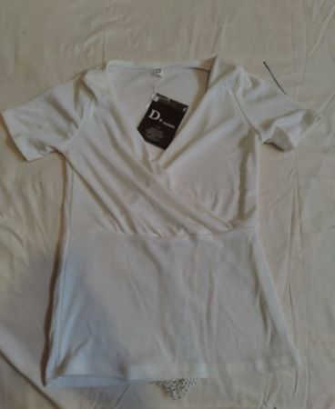 White V-Neck T-Shirt
