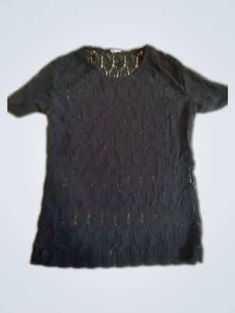 Black Sheer Lace Blouse
