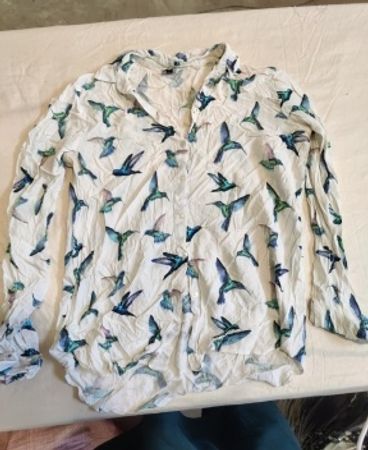 asos Long Sleeve Bird Print Shirt