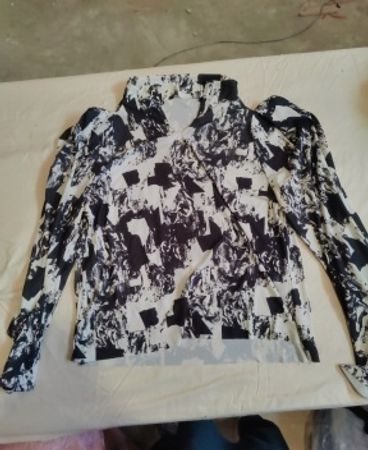 ASOS Printed Puffed Sleeve Blouse
