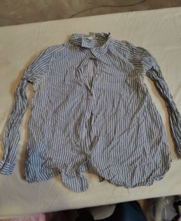 Blue and White Striped Shirt