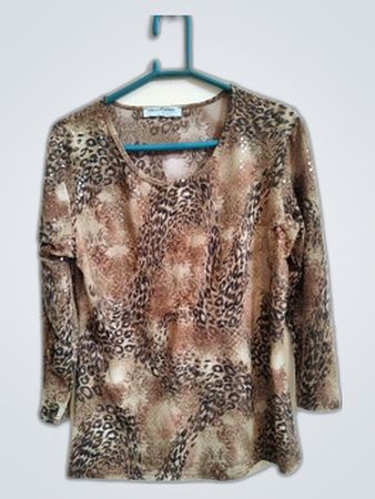 Choses Promises Printed Leopard Blouse