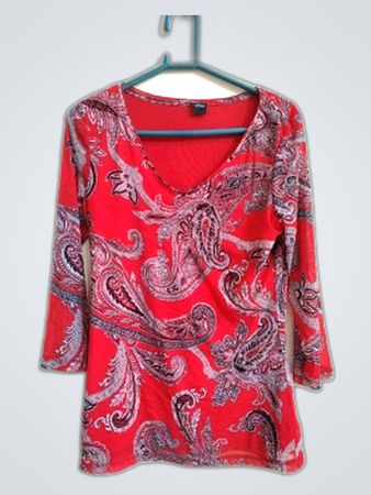s.Oliver Printed V-Neck Blouse