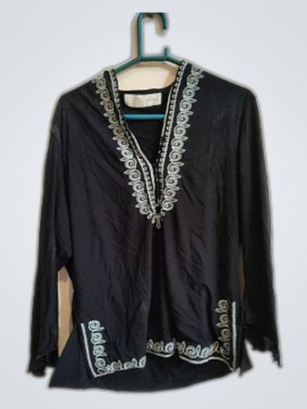 Black Embroidered Top