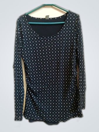 Zara Printed Long Sleeve Blouse