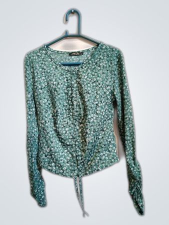 Piriuta Green Floral Printed Blouse