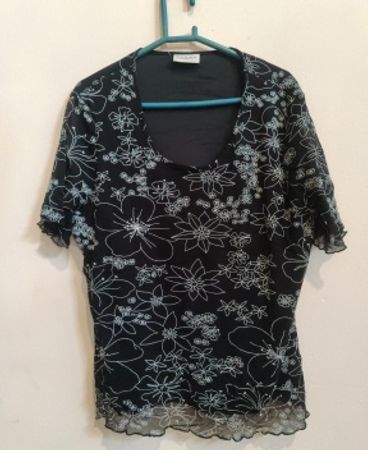 Black Floral Blouse