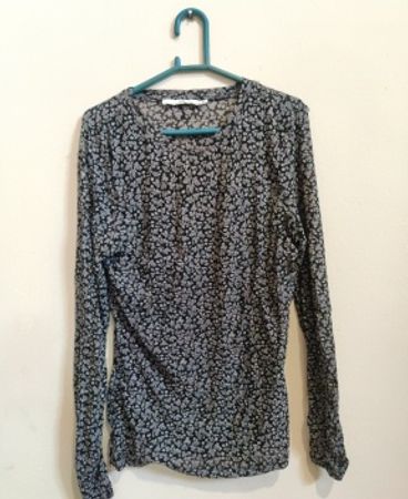 Long-Sleeve Floral Blouse