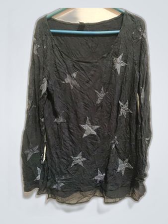 s.Oliver Black Star Print Blouse