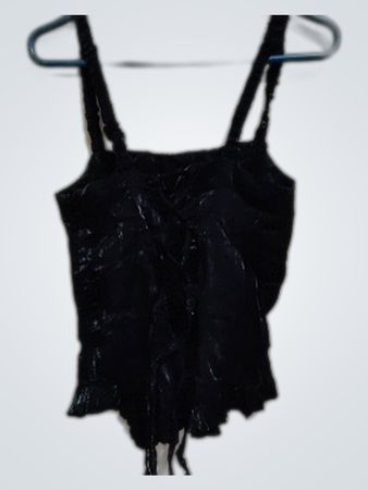 Black Satin Camisole Top