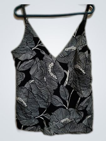 Black and White Floral Top
