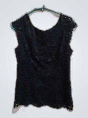 Only One Black Lace Sheer Blouse