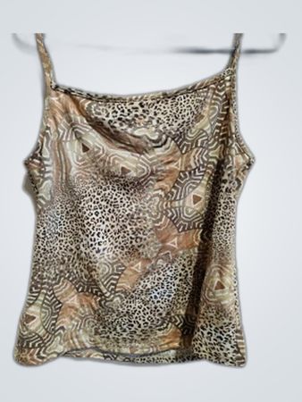 Leopard Print Satin Camisole Top