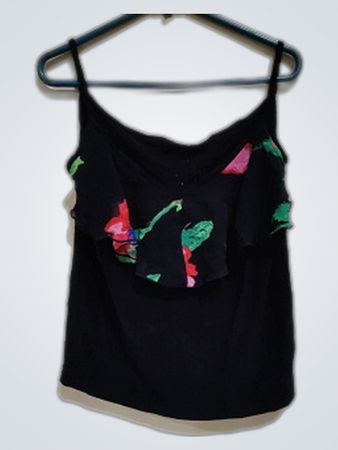 Printed Ruffle Camisole Top