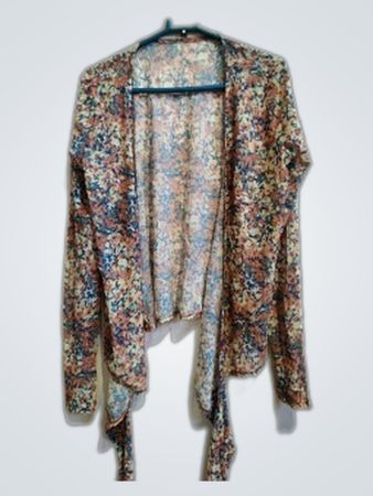 Floral Print Knit Cardigan
