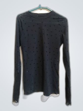 ZARA Sheer Black Star Print Blouse