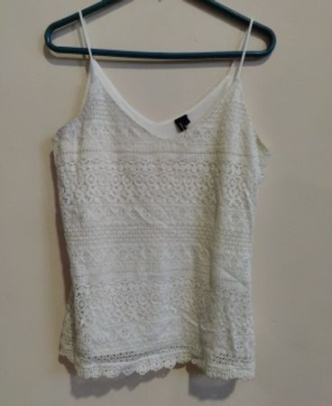 Forever 21 White Crochet Top