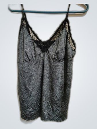 Gray Lace Trim Camisole