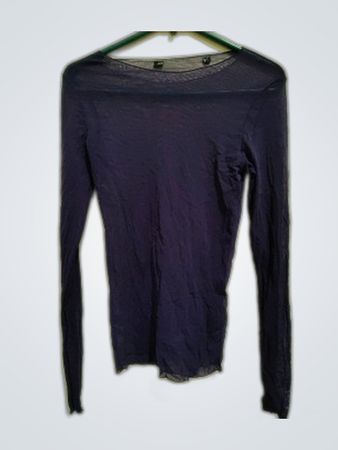 Zara Sheer Long-Sleeve Blouse