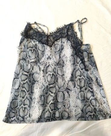 Unbranded Snake Print Lace Trim Camisole Top
