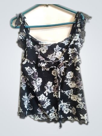 Black Floral Blouse