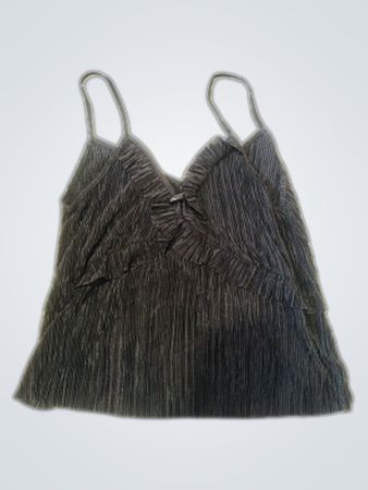 Black Pleated Tank Top