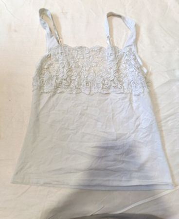 White Lace Trim Camisole Top