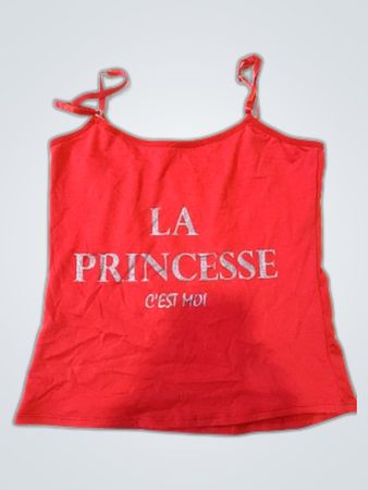 Red Graphic Tank Top - La Princesse C'est Moi