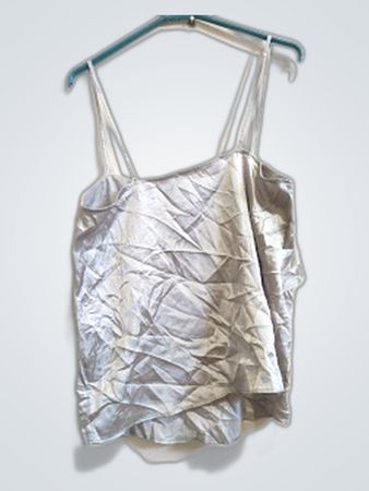 Crumpled Silver Top