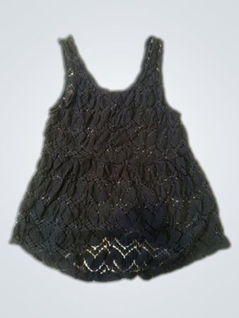 Black Crochet Tank Top