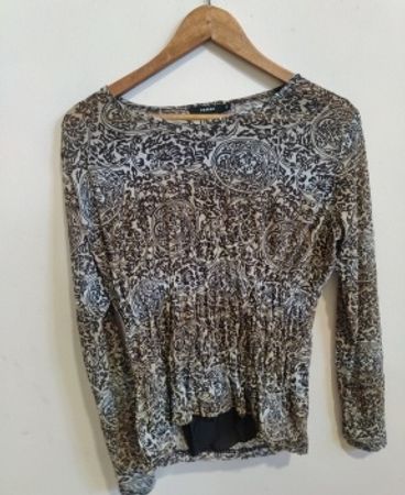 Versace Printed Long Sleeve Blouse