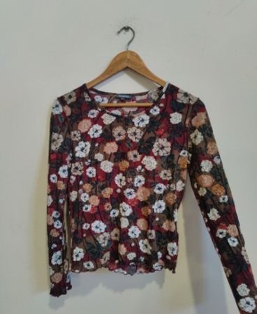 Street One Printed Sheer Blouse