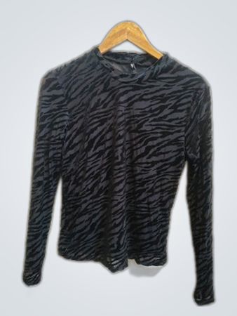 Only Zebra Print Long Sleeve Blouse