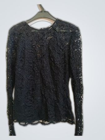 Black Lace Sheer Blouse