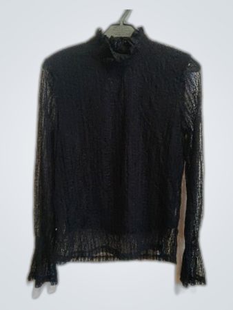 Just Female Black Sheer Blouse
